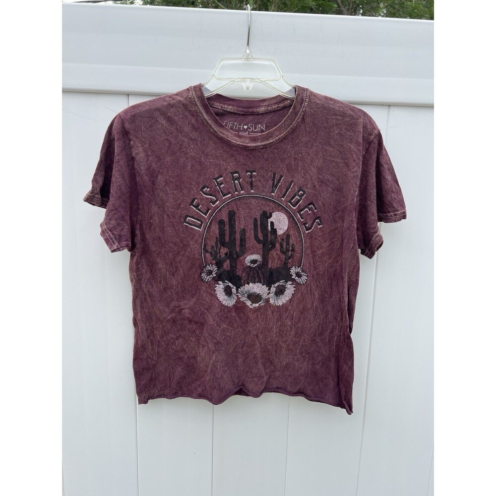 Women’s Brown Desert Vibes Short Sleeve T-Shirt Small Fifth Sun